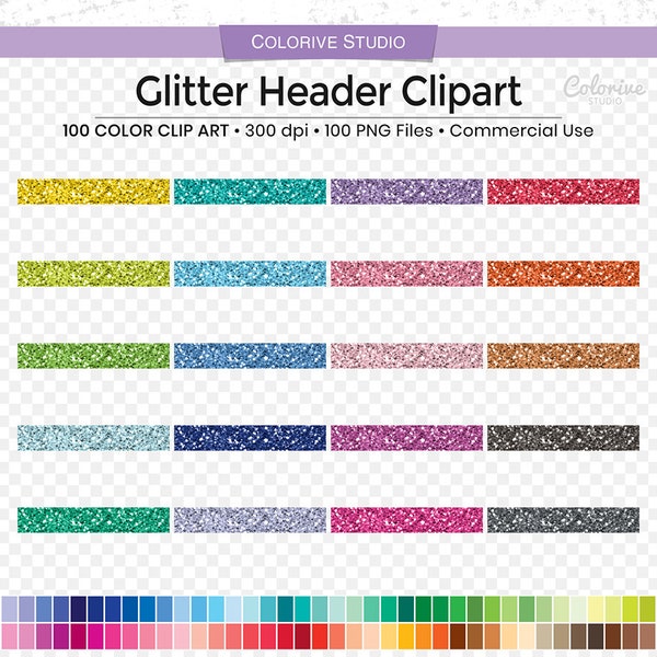 100 Glitter header planner clipart glitter texture task box png illustration planner stickers supplies personal and commercial use