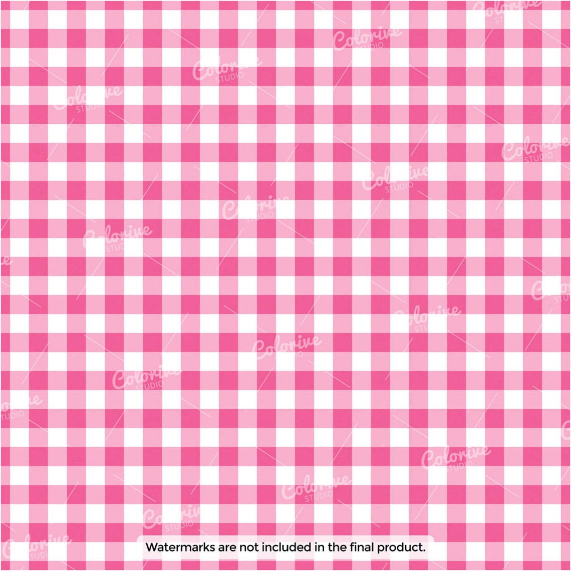 Gingham Digital Paper 100 Rainbow Colors Straight Horizontal Gingham ...