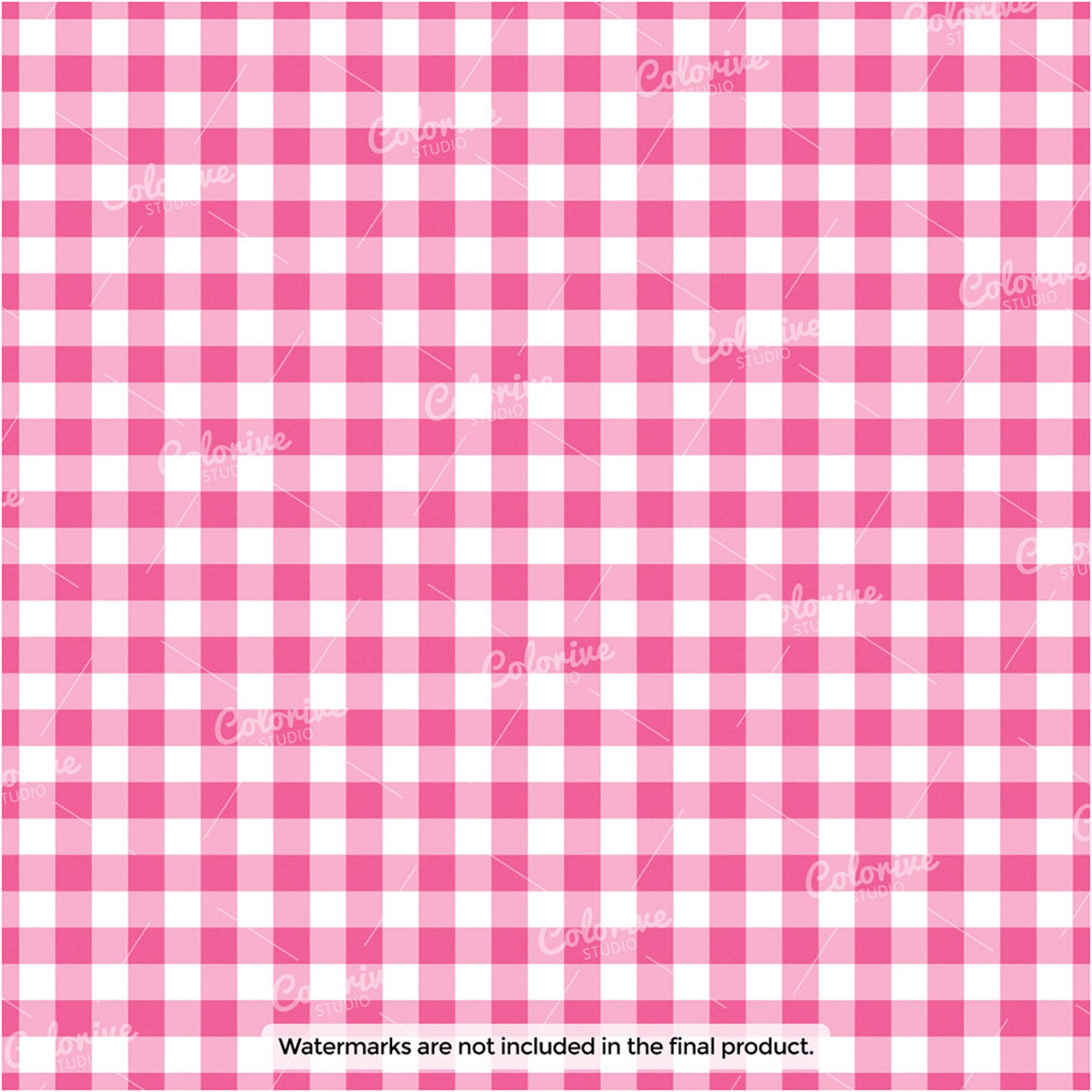 Gingham Digital Paper 100 Rainbow Colors Straight Horizontal Gingham ...