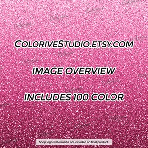 Ombre Glitter digital paper 100 rainbow colors ombre gradient glitter textures bright pastel printable scrapbook papers commercial use image 2
