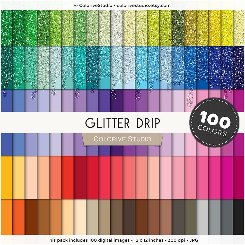 color drips glitter color drips glitter