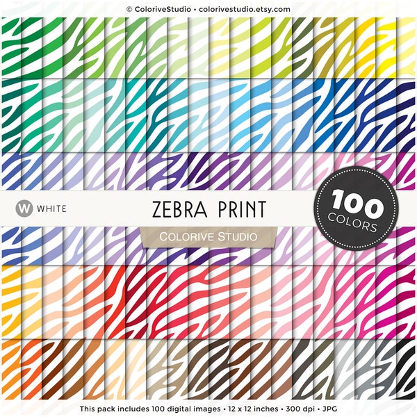 Zebra Digital Paper Etsy