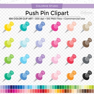 Push Pin Clips for Cork Board, 50 Pcs Wooden Paper Clips with Push pins for  Bulletin Board Decoration, Artworks, Notes, Photos, Cubicle and Classroom  Decor