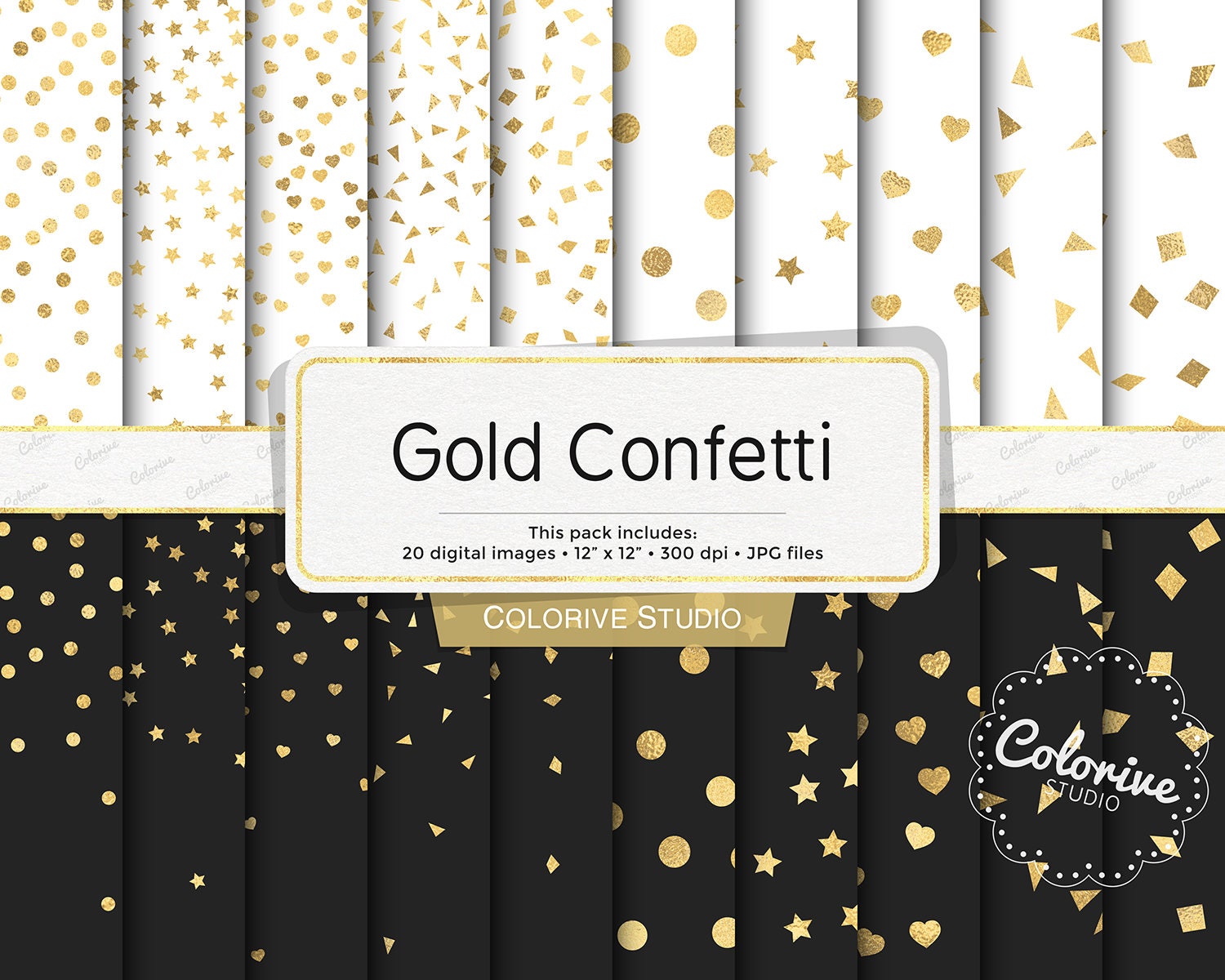 Black Gold Glitter Ribbon Streamers Confetti Clipart Curling Ribbons,  Ribbon String Transparent Png Clipart Gold Confetti, Transparent PNG 