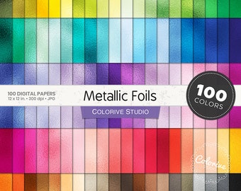 Papel digital laminado con 100 colores del arcoíris, texturas de fondo laminadas metálicas, papeles para álbumes de recortes imprimibles en colores pastel brillantes, uso comercial