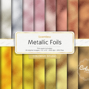 Metallic Foils digitales Papier nahtlos gold silber bronze kupfer rose gold Folie Hintergrundtexturen Scrapbook Papiere Kommerziell nutzen