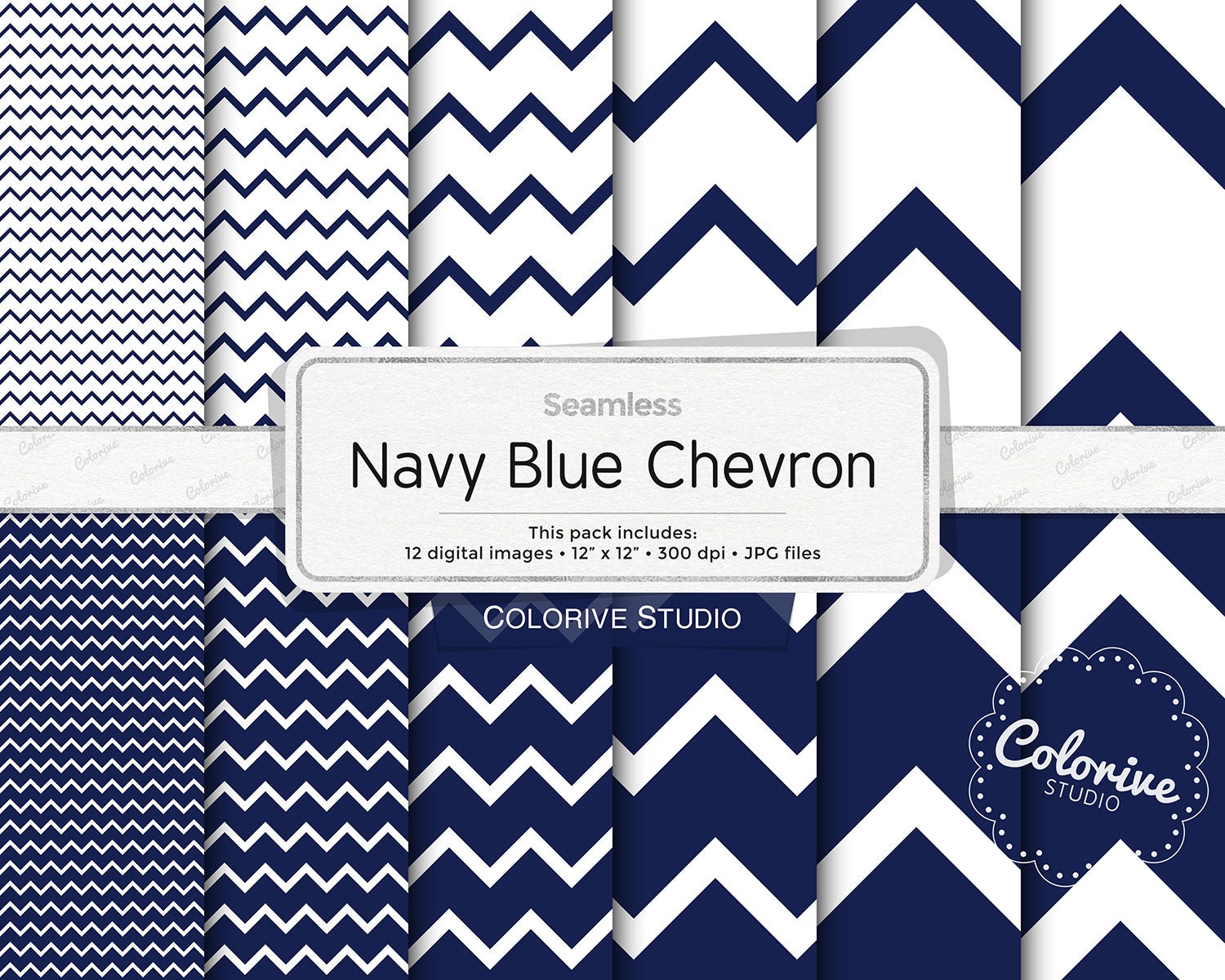 Navy Blue Chevron Print Nylon Bag Strap. Customisable Bag Strap