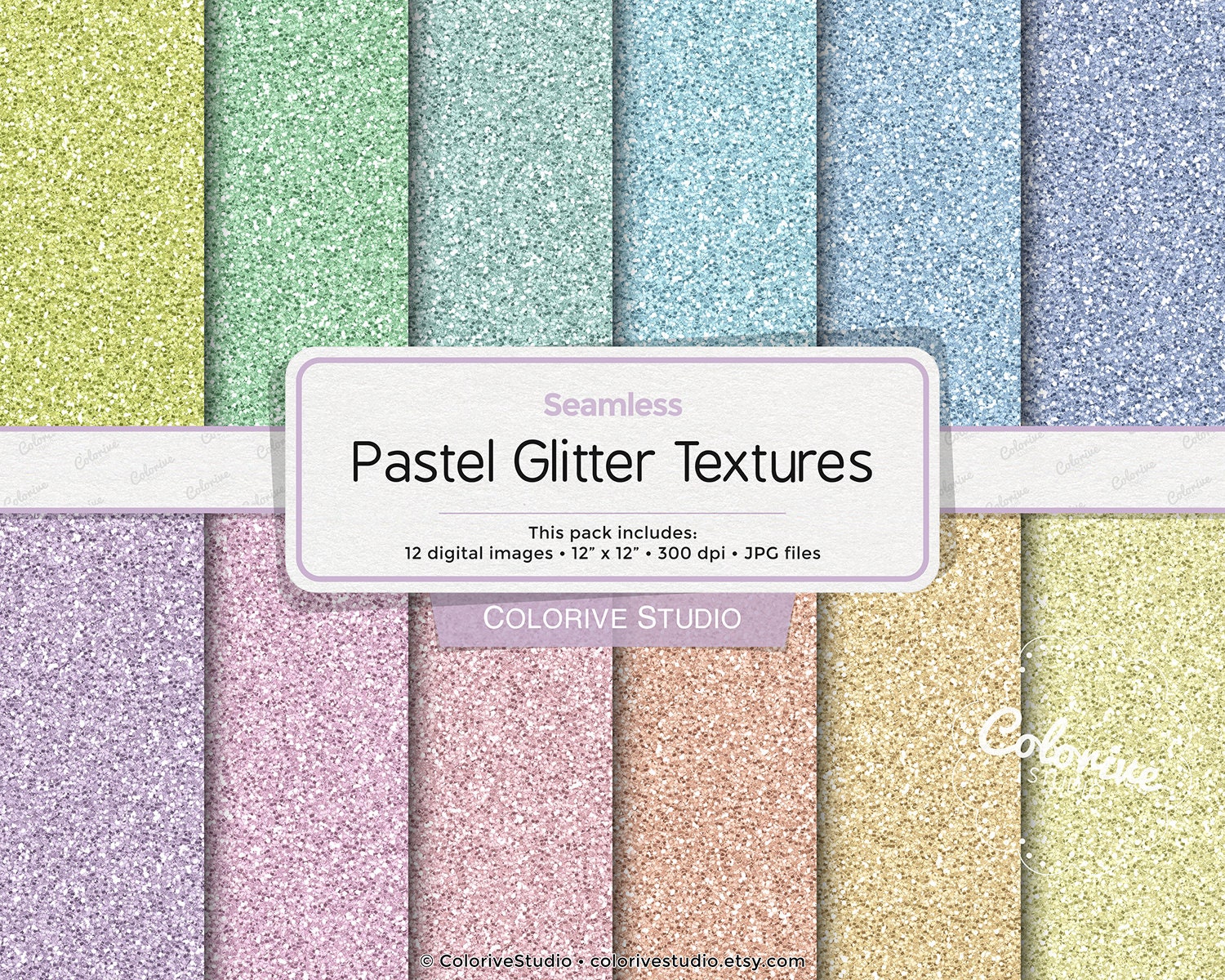 smugling New Zealand vinkel Pastel Glitter Digital Paper Soft Rainbow Colors Pastel - Etsy