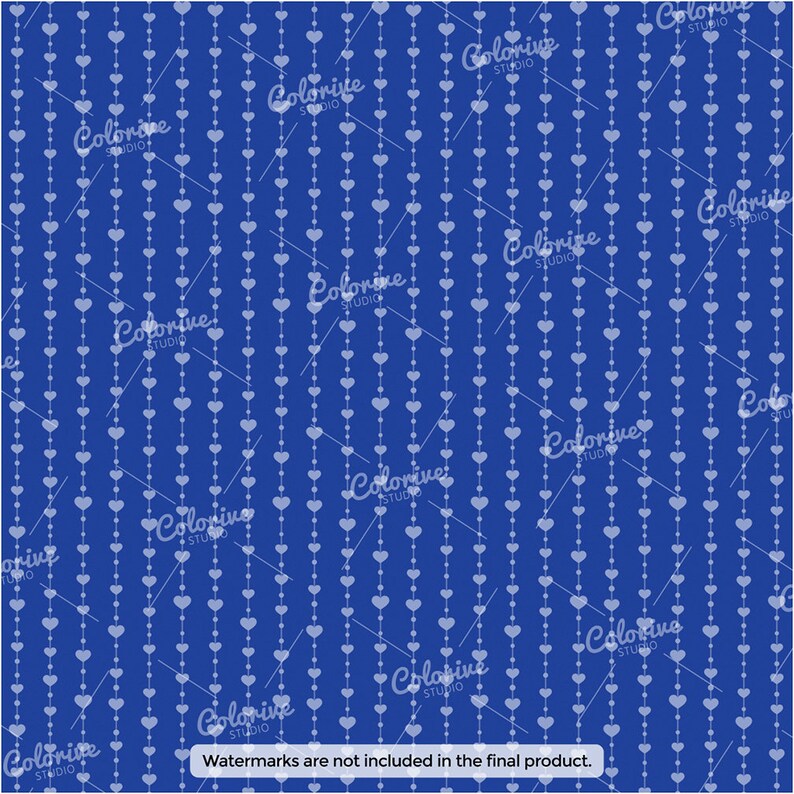 Falling Hearts Pattern Heart Garlands Digital Paper 100 Colors Rainbow Seamless Falling Hearts ...