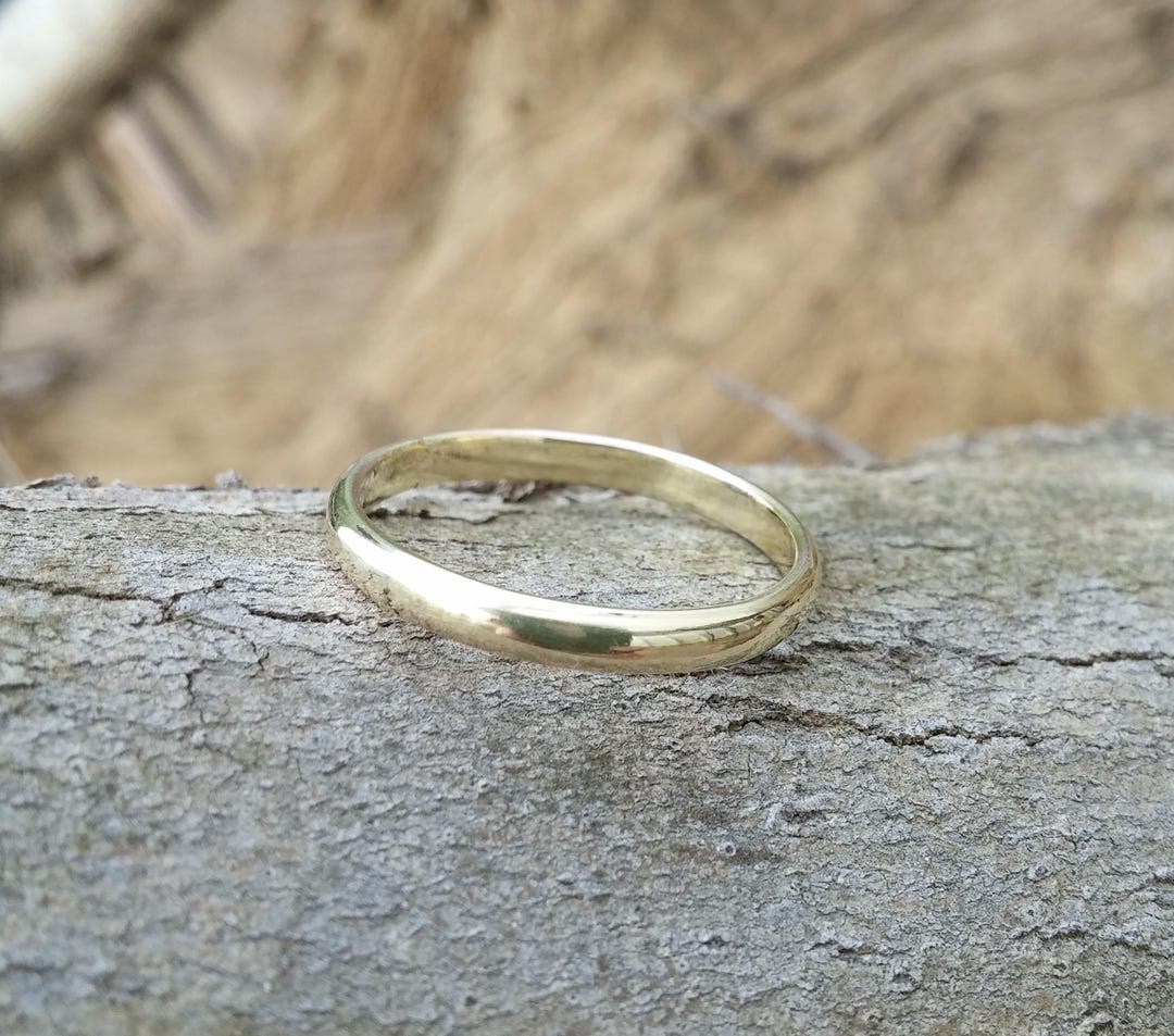 Alianza De Boda Unisex En Oro Amarillo De 9K - Anillo Matrimonio Clásico Y Elegante - Talla 12, 2.5 Mm