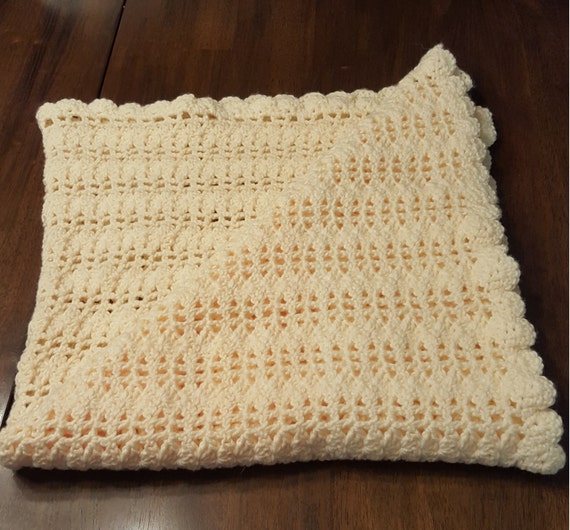 cream baby blanket