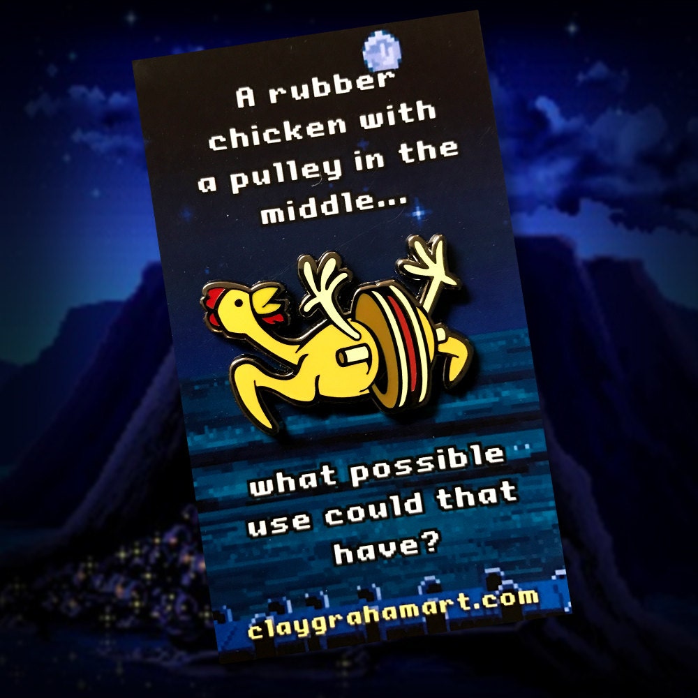 Rubber Chicken with a Pulley in the Middle 1.5 Hard Etsy