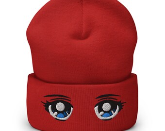 Anime Eyes Beanie | Etsy Norway