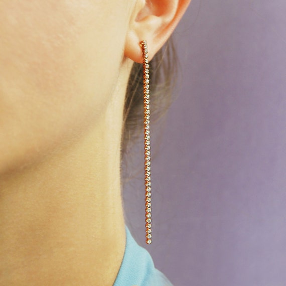 Gold plated sale long earrings