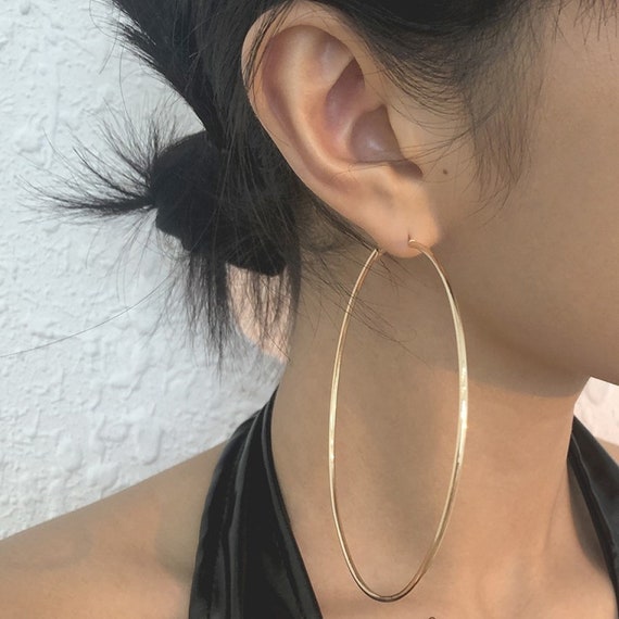 Big earrings round clearance