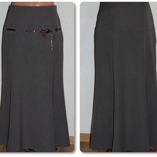 Ruched Maxi Trumpet Skirt