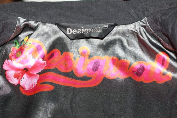 Black Desigual Coat Patchwork Embroidered Goth St… - image 9