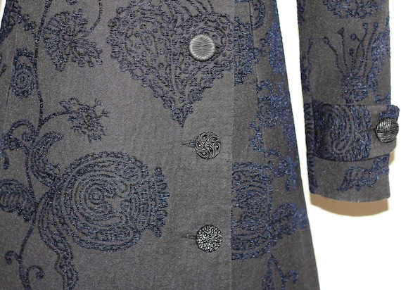 Black Desigual Coat Patchwork Embroidered Goth St… - image 5