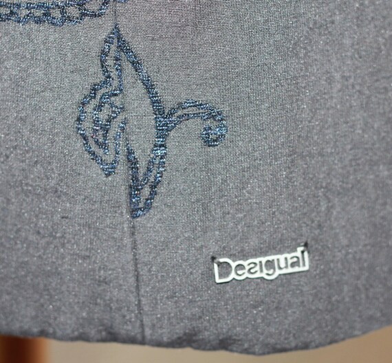 Black Desigual Coat Patchwork Embroidered Goth St… - image 6