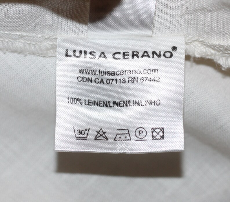 Luisa Cerano Women's Linen Blend Blouse In White 238685 3716 Col 0100