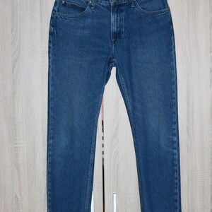 Lee Blue High Waist Tapered Leg Mom Jeans Rider Cropped Size W32L32