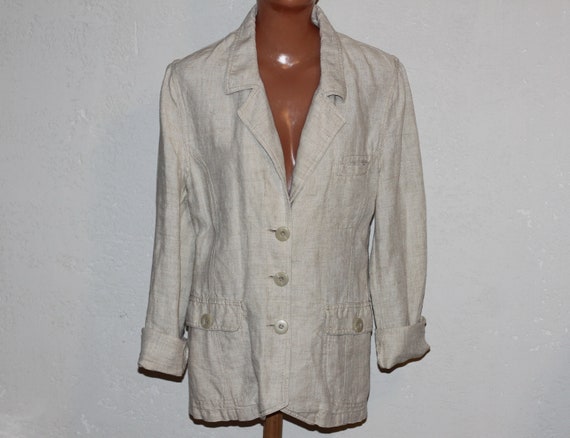 Beige Vintage Lace Lightweight Jacket