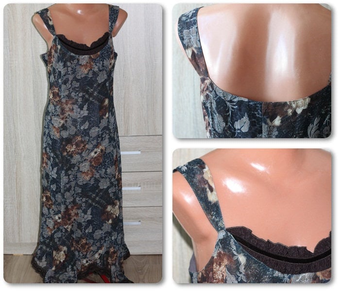 Damen Sommerkleid A-Linie - Ärmellos Mittellang Mit Knopf-Detail