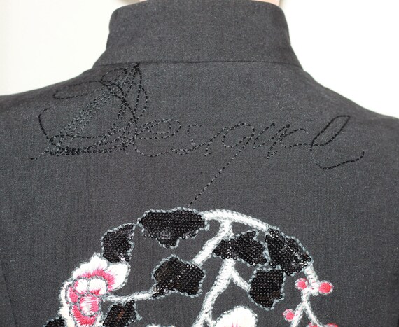Black Desigual Coat Patchwork Embroidered Goth St… - image 7