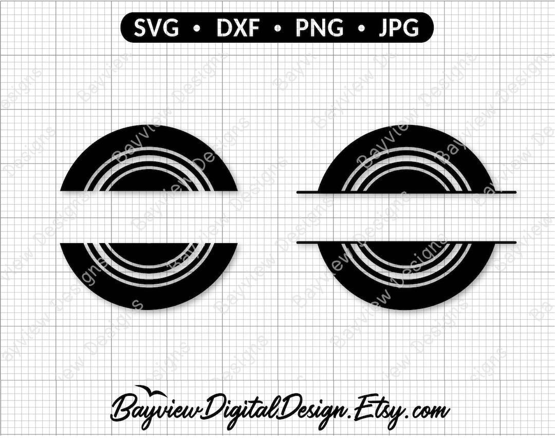 Split Target CUT File Bullseye Name Frame SVG Target Etsy