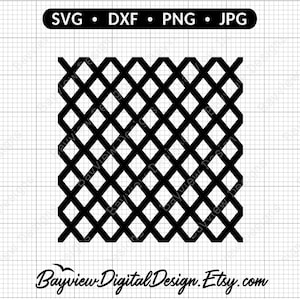 ラティス SVG、トレリス クリップアート、スクリーン カット ファイル、メッシュ パターン ステッカー、マトリックス ロゴ svg、フェンス印刷可能ポスター png、レーザー カット ファイル、レーザー svg