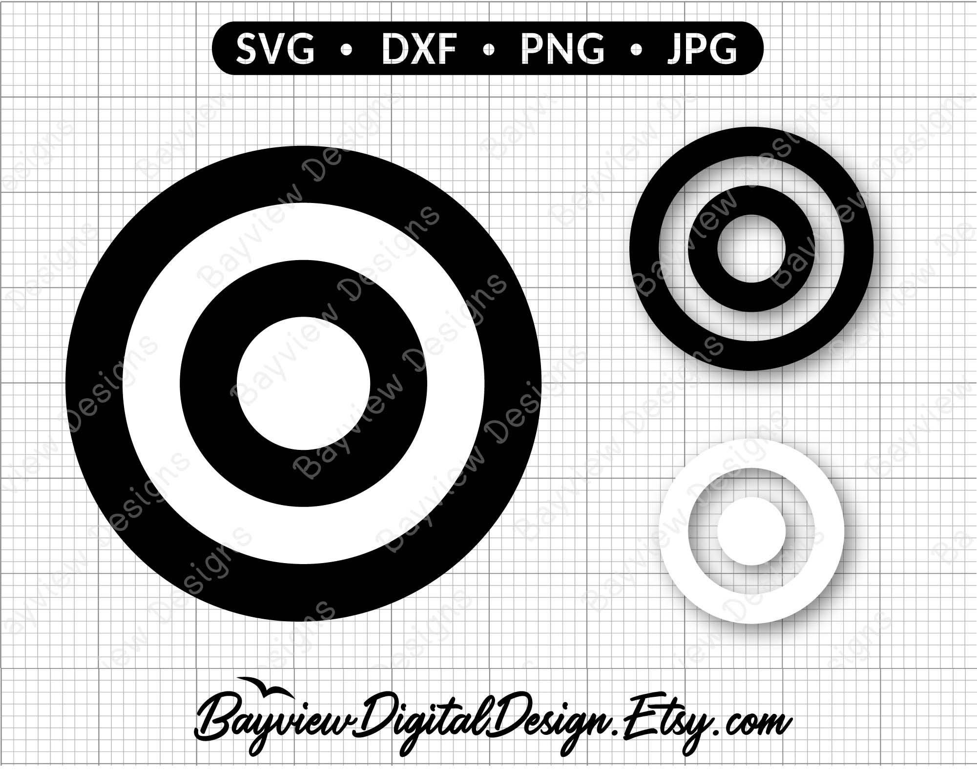 Target SVG, Bullseye CUT File, Circle Clipart, Laser Svg, Target Logo, Circle Sticker, Printable