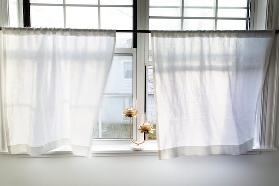 White 2024 kitchen curtains