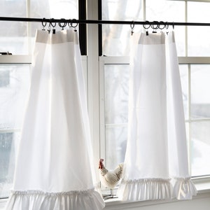 Cafe curtains farmhouse | Kitchen curtains | Bathroom curtains