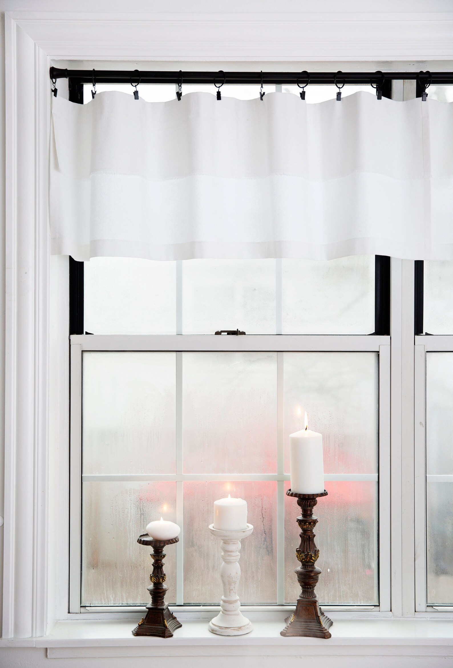 Window Valance Farmhousekitchen Curtainwhite Valancedrop Etsy