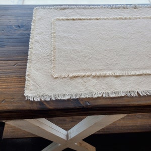 Rustic table runner farmhouse frayed edges image 6