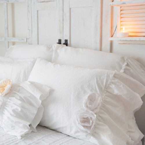 Shabby Chic Bedding Pillow Casebeddinggift for Grandma Etsy