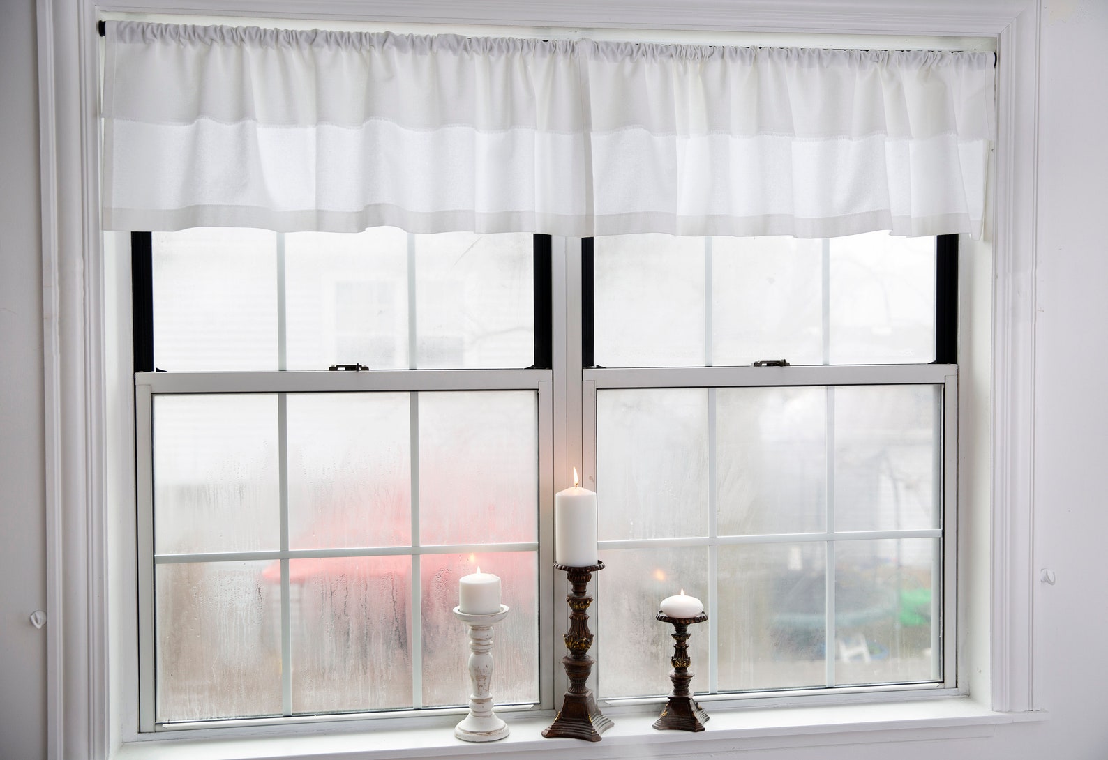 Window Valance Farmhousekitchen Curtainwhite Valancedrop Etsy
