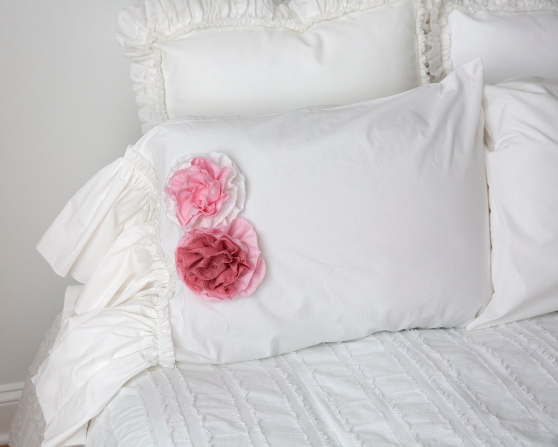 Shabby Chic Bedding Pillow Case Gift for Her Birthday Gift Etsy