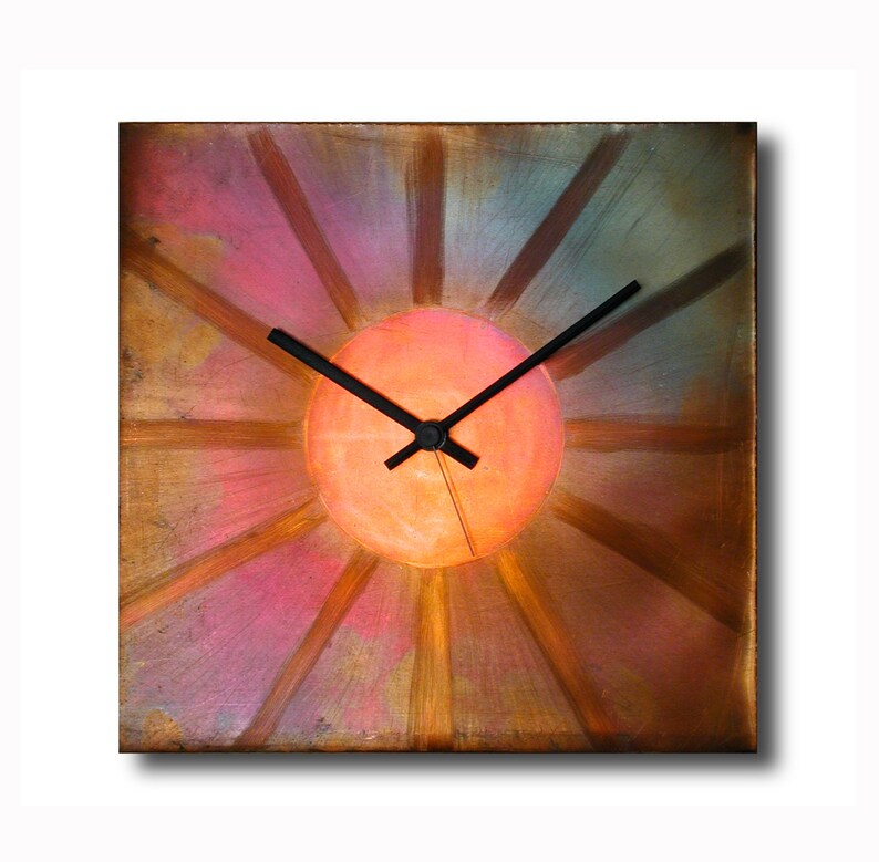 Wall Clock Copper Clock Design Clock Hand Made Clock Etsy