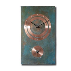 Patina copper clock, Large clock, Wall clock, Home decor, Original clock, Hand made clock, design clock, clock, rustic clock, clocks