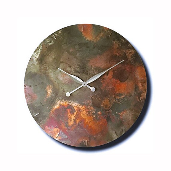 Kupfer Uhr Design Uhr Wanduhr Handgefertigte Uhr Uhren Etsy