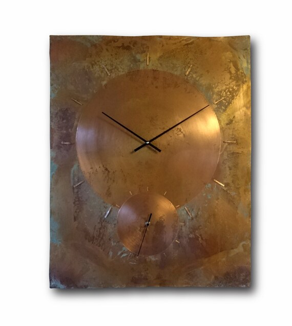 Grande Horloge En Cuivre Horloge Murale Décoration Maison Horloge