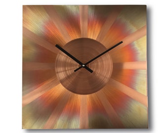 Wall clock, Copper clock, design clock, hand made clock, clocks, original clock, design wall clock