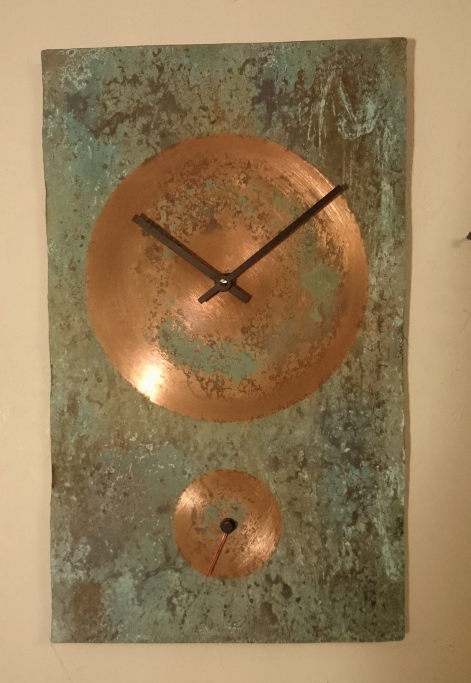 Patina copper clock Wall clock Home decor Original clock Etsy