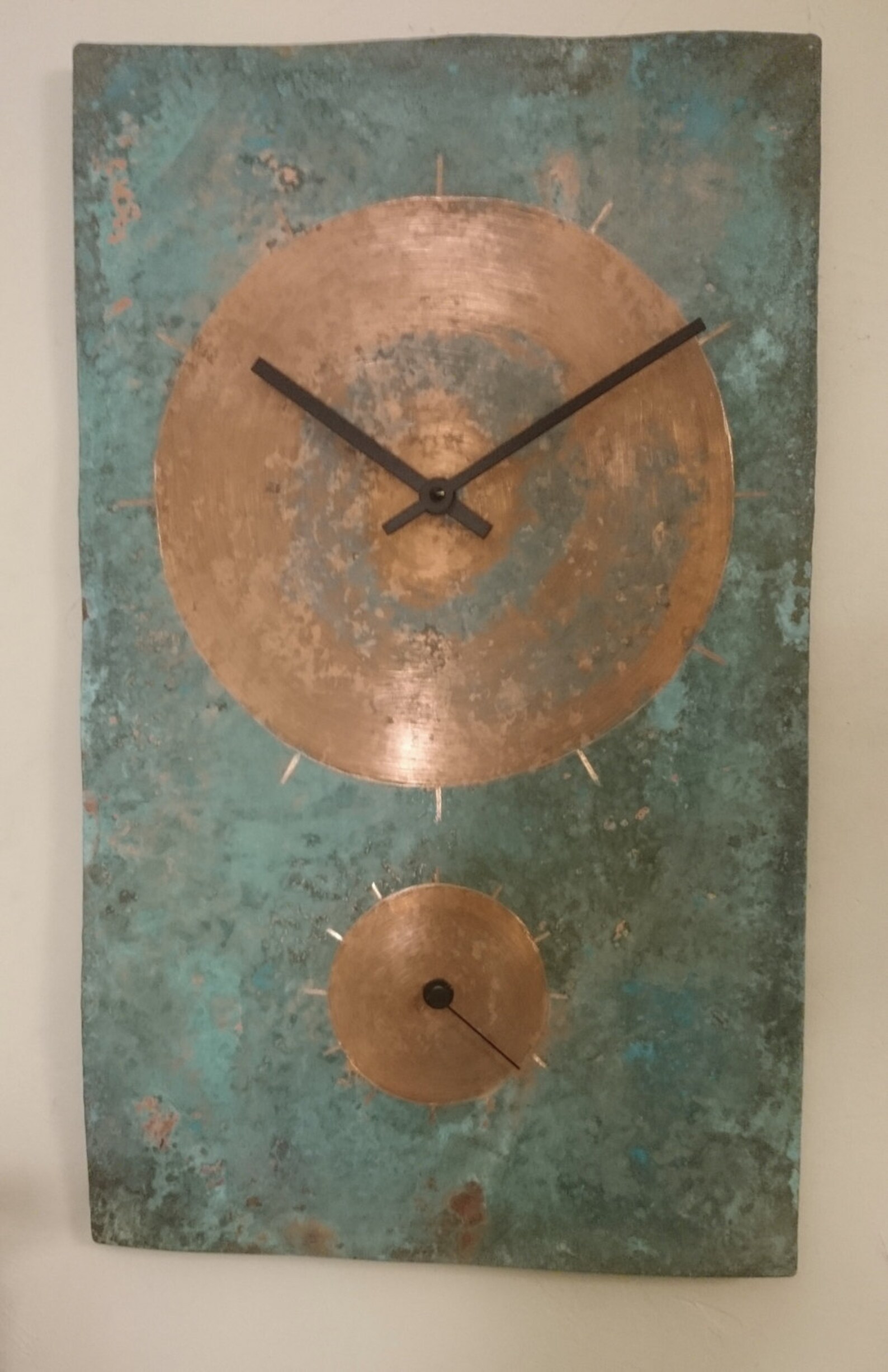 Patina copper clock Wall clock Home decor Original clock Etsy
