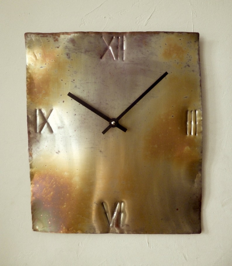 Copper Clock Design Clock Wall Clock Hand Made Clock Etsy