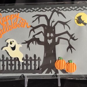 MugRug Mailers, speciaal ontworpen wenskaarten onderzetter, presentatiemap mok tapijt, met envelop Halloween Spooky Fun
