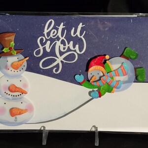 MugRug Mailers, speciaal ontworpen wenskaarten onderzetter, presentatiemap mok tapijt, met envelop - Winter Wishes Snow Days