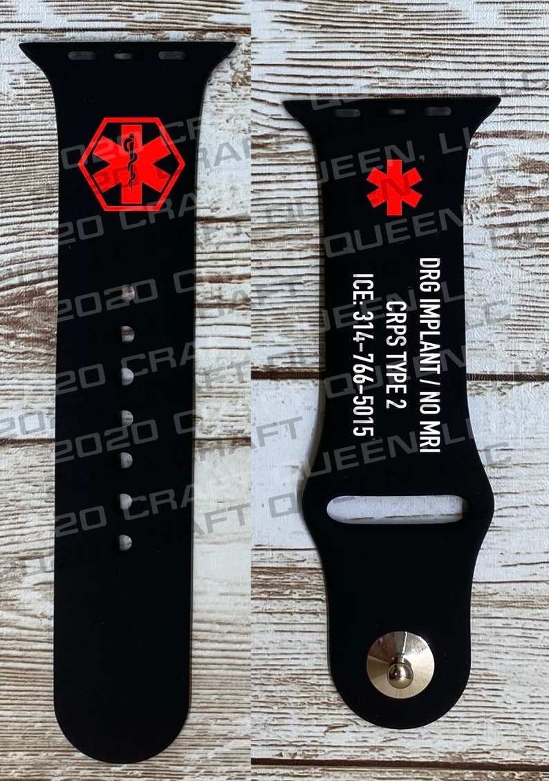 Medical Alert Engraved Watch Band Apple SamsungFitbit Etsy