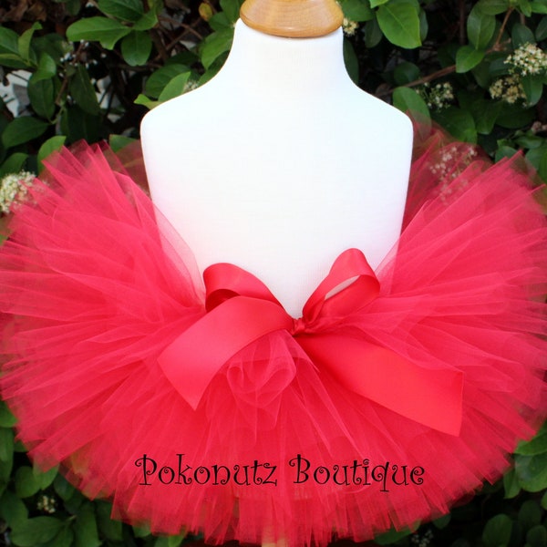 Red Tutu, Valentines Day Tutu, Baby Tutu, Christmas Tutu, Newborn Tutu, Girls Tutu, Photo Prop Tutu, Toddler Tutu